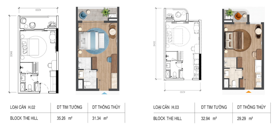 Căn hộ 1pn 35m2