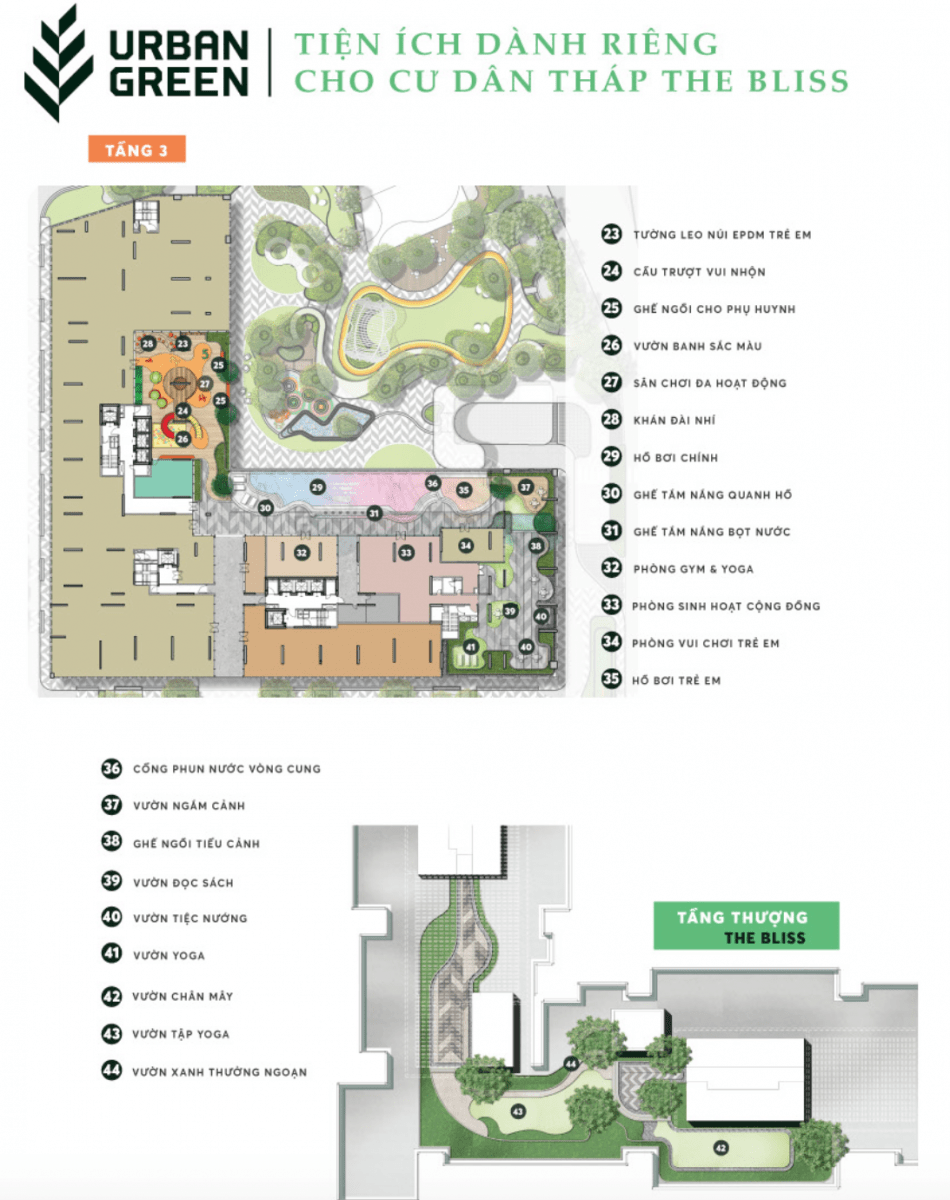 Tiện ích dự án Urban Green